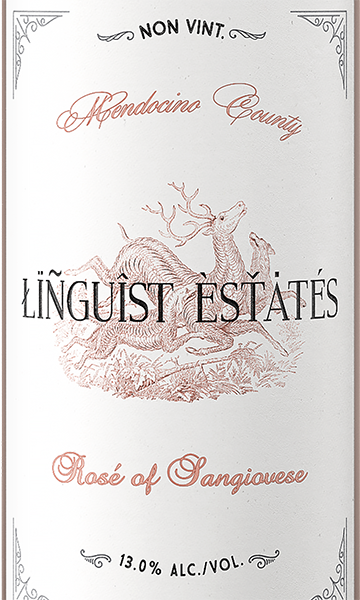 Linguist Estates NV Rosé of Sangiovese Mendocino County, California
