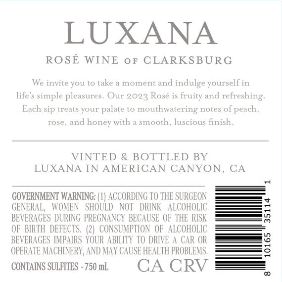 Luxana 2023 Rosé Clarksburg, California