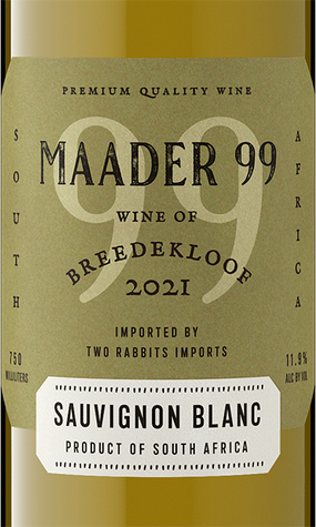 Maader 99 2021 Sauvignon Blanc Breedekloof, South Africa