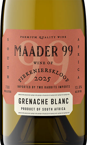 Maader 99 Grenache Blanc Label
