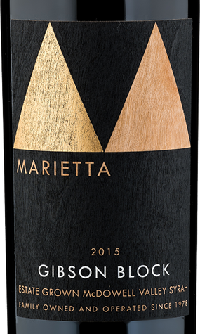 Marietta: Gibson Block MV Syrah McDowell Valley, California