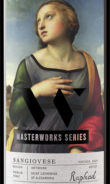 Masterworks Series 2024 Sangiovese Front Label