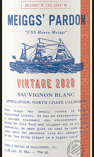 Meiggs' Pardon 2020 Sauvignon Blanc North Coast, California