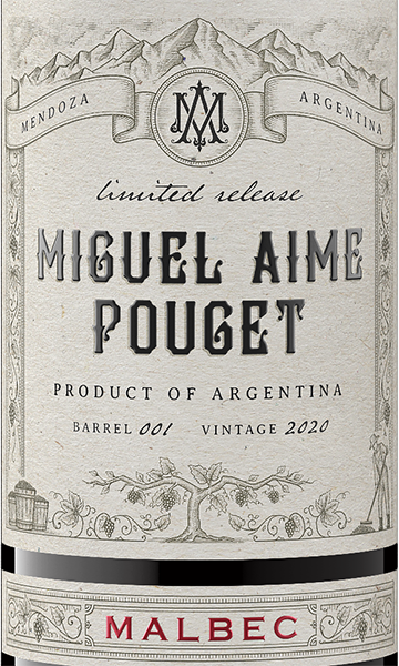 Miguel Aime Pouget 2020 Limited Release Malbec Mendoza, Argentina