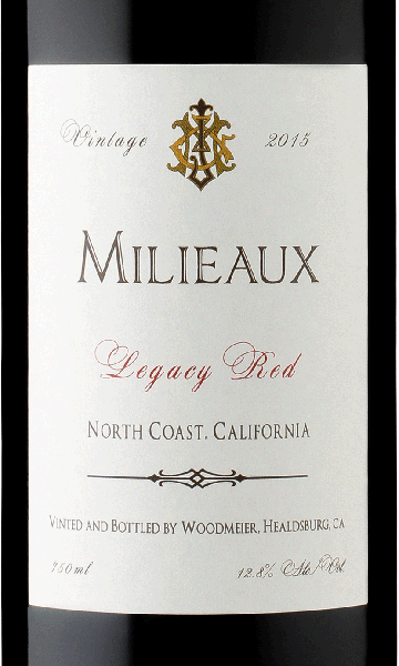 Milieaux 2015 Legacy Red Wine North Coast California