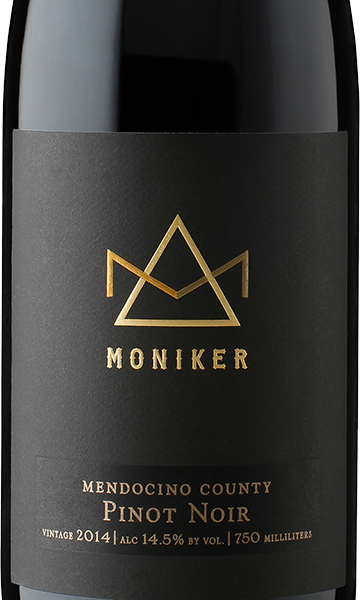 Moniker 2014 Pinot Noir Mendocino County California