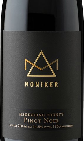 Moniker 2014 Pinot Noir Mendocino County California