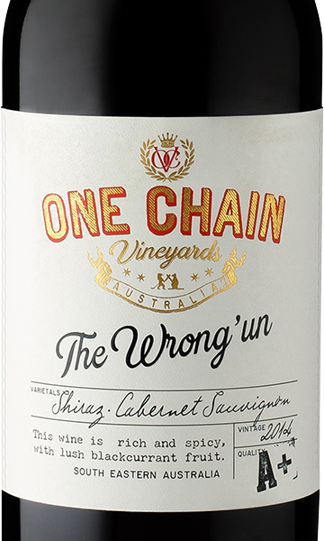 One Chain 2014 The Wrong'un Shiraz-Cabernet Sauvignon South Eastern Australia
