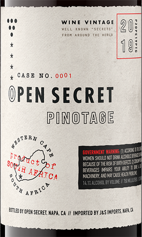 Open Secret 2019 Pinotage Western Cape, South Africa