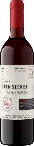 Open Secret 2020 Sangiovese Terre Siciliane IGT, Italy