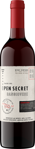 Open Secret 2020 Sangiovese Terre Siciliane IGT, Italy