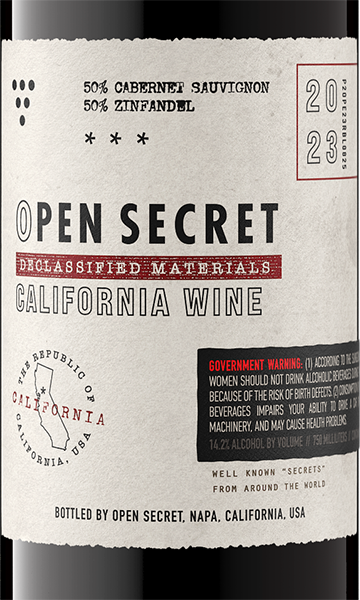 Open Secret 2023 Red Blend California