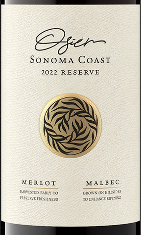Osier 2022 Merlot – Malbec Sonoma Coast, California