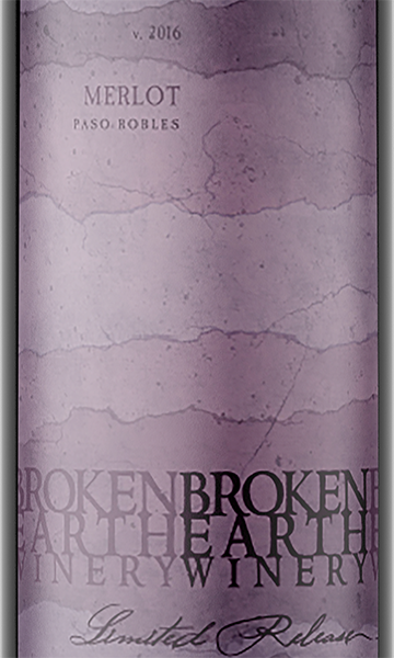 Broken Earth Winery 2016 Limited Release Merlot Paso Robles, California