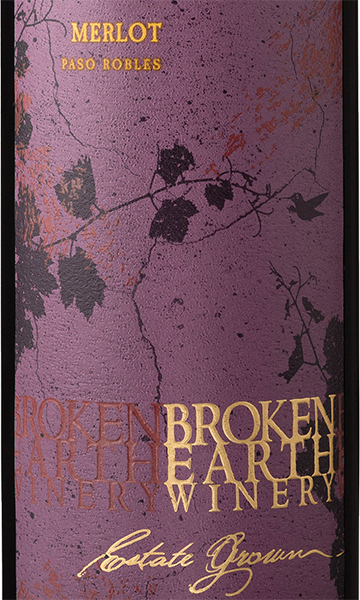 Broken Earth Winery MV Estate Merlot Paso Robles, California