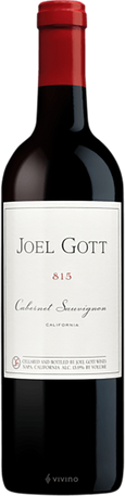 Joel Gott 2017 815 Cabernet Sauvignon California