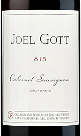 Joel Gott 2017 815 Cabernet Sauvignon California
