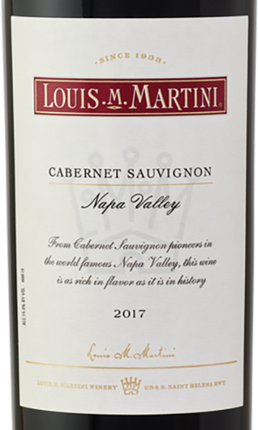 Louis M. Martini 2017 Cabernet Sauvignon Napa Valley, California