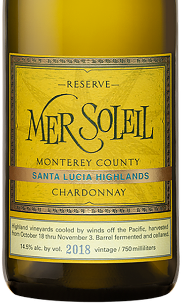 Mer Soleil 2018 Reserve Chardonnay Santa Lucia Highlands, California