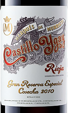 Marqués de Murrieta 2010 Castillo Ygay Gran Reserva Rioja DOC, Spain