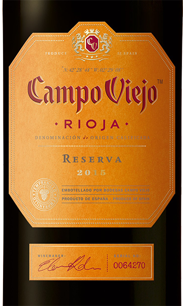 Campo Viejo 2015 Rioja Reserva Tempranillo Rioja DOC, Spain