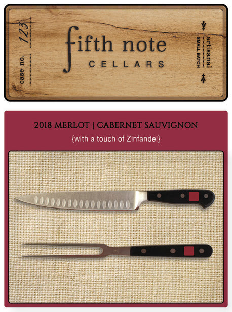Fifth Note Cellars 2018 Merlot – Cabernet Sauvignon Blend California
