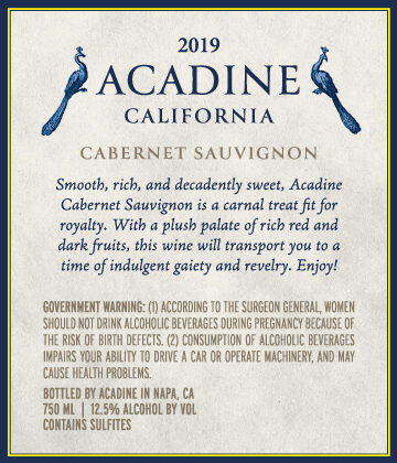 Acadine 2019 Cabernet Sauvignon California