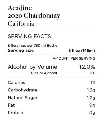 Acadine 2020 Chardonnay, California