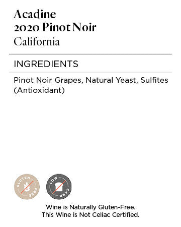 Acadine 2020 Pinot Noir, California