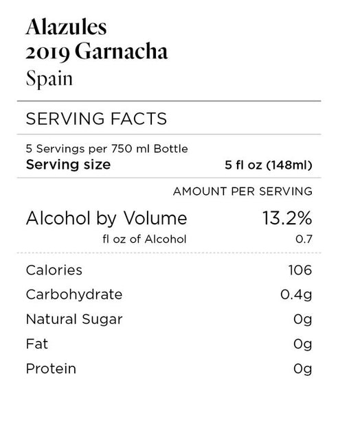 Alazules 2019 Garnacha Spain