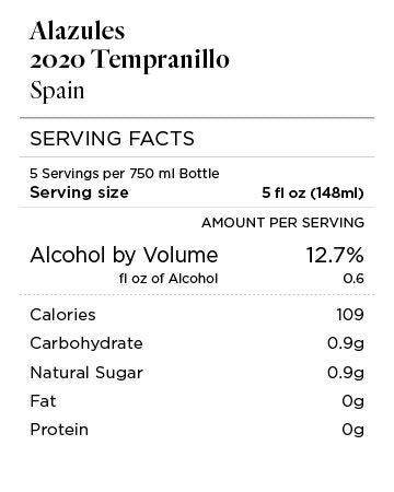 Alazules 2020 Tempranillo Spain