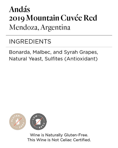 Andás 2019 Mountain Cuvée Red Mendoza, Argentina