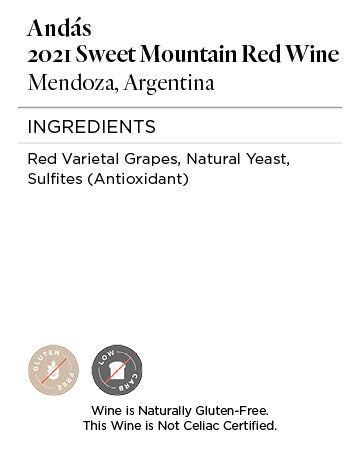 Andás 2021 Sweet Mountain Red Wine Mendoza, Argentina
