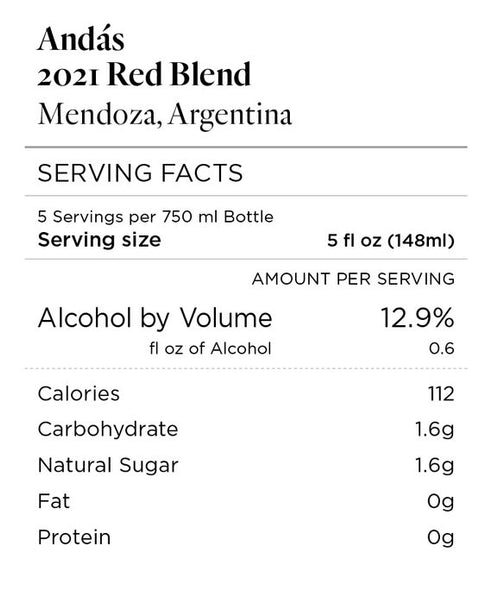 Andás 2021 Red Blend Mendoza, Argentina