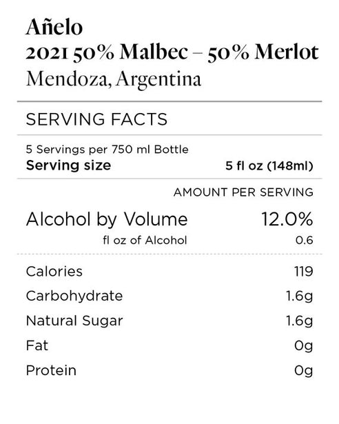 Añelo 2021 Malbec - Merlot Mendoza, Argentina
