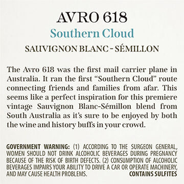 Avro 618 2021 Southern Cloud Sauvignon Blanc – Sémillon South Australia