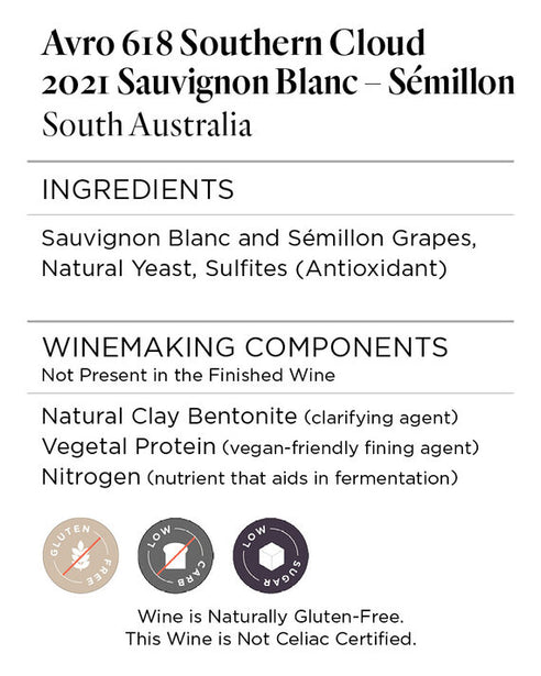 Avro 618 2021 Southern Cloud Sauvignon Blanc – Sémillon South Australia