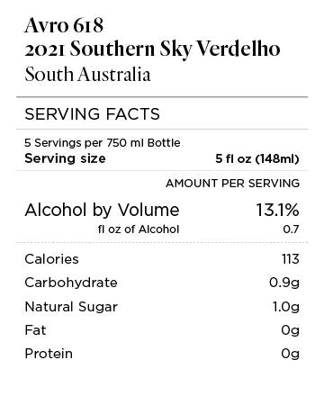 Avro 618 2021 Southern Sky Verdelho South Australia, Australia