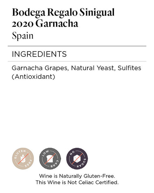 Bodega Regalo Sinigual 2020 Garnacha Spain