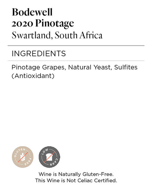 Bodewell 2020 Pinotage Swartland, South Africa
