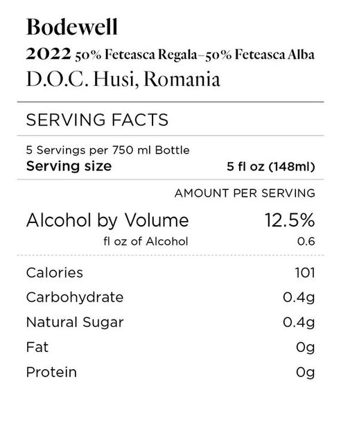 Bodewell 2022 Feteasca Regala - Feteasca Alba D.O.C. Huși, Romania