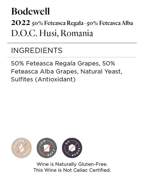 Bodewell 2022 Feteasca Regala - Feteasca Alba D.O.C. Huși, Romania