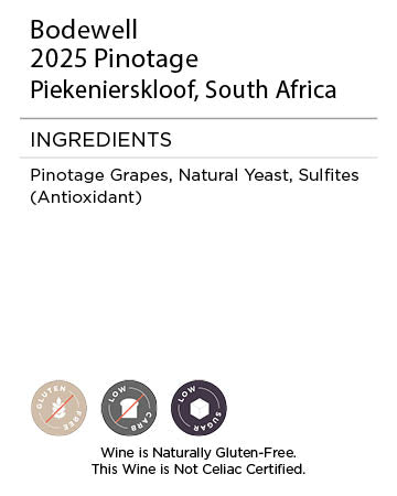 Bodewell Pinotage Serving Facts