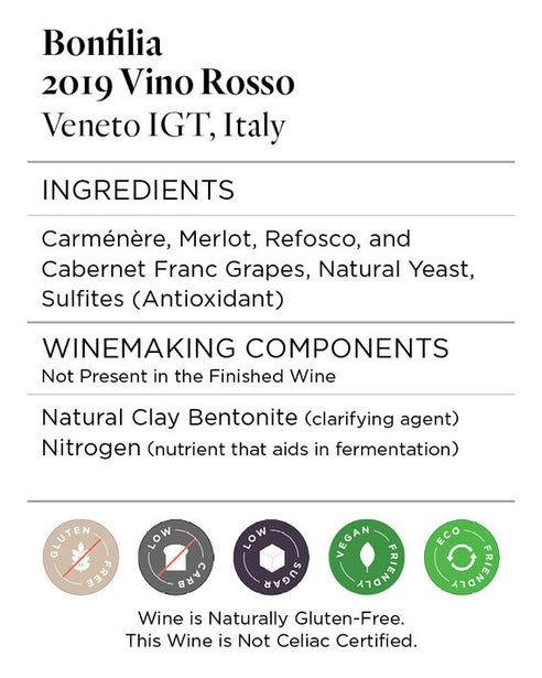 Bonfilia 2019 Vino Rosso Veneto IGT Italy