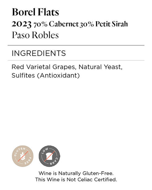 Borel Flats 2023 Cabernet Sauvignon – Petite Sirah Paso Robles, California