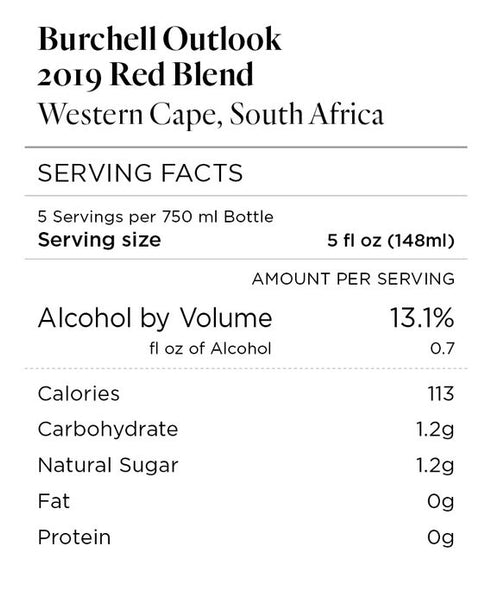Burchell Outlook 2019 Red Blend Western Cape, South Africa