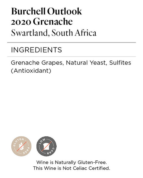 Burchell Outlook 2020 Grenache Swartland, South Africa