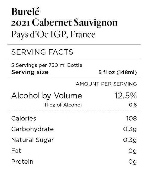 Burelé 2021 Cabernet Sauvignon Pays d'Oc IGP, France