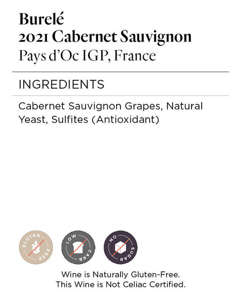 Burelé 2021 Cabernet Sauvignon Pays d'Oc IGP, France