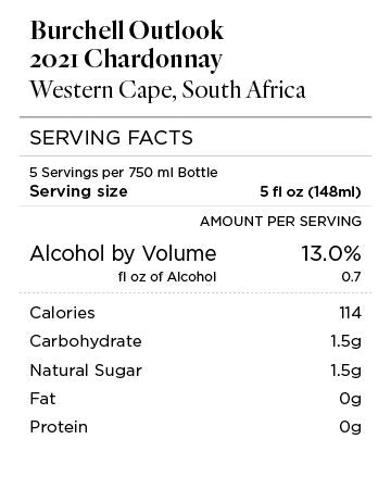 Burchell Outlook 2021 Chardonnay Western Cape, South Africa
